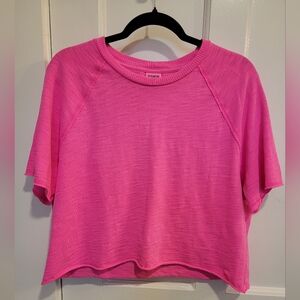 Victoria Secret Pink Lounge short sleeve T shirt M like new tee oversized crop